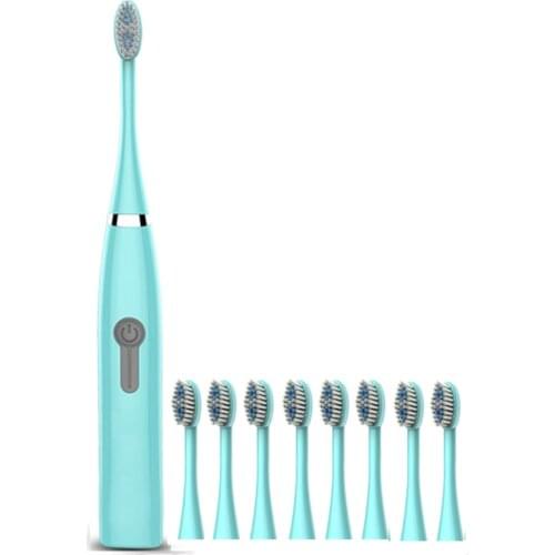 Portable Ultrasonic Electric Toothbrush Sonic Automatic Waterproof AA Battery Powered Electric Tooth Brush with Brush Head Gift