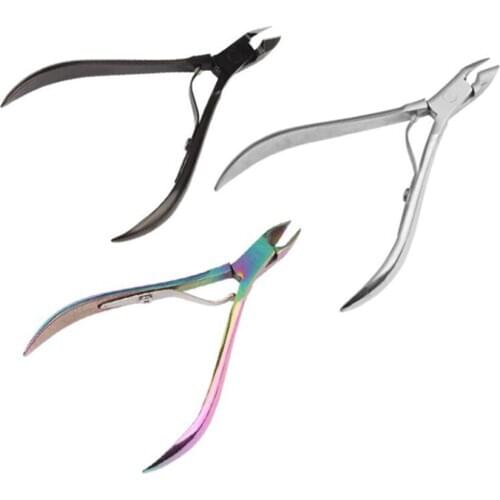 1PC Stainless Steel Cuticle Scissors Nail Tweezers Manicure Pedicure Dead Skin Remover Scissor Nail Art Trimming Nail Care Tools