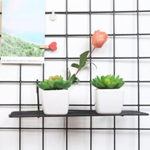 1pc Home Wall Decoration Iron Grid Storage Rack Hanging Basket Shelf Holder Display Art Organizer Decor Big Deal Wholesale Fast