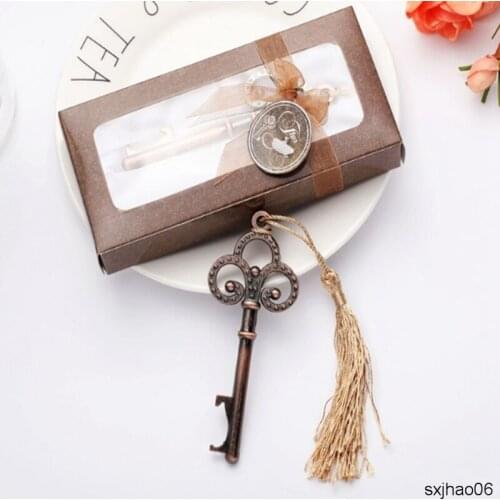 100piece/lot New Creative small gift promotion gift crown copper bottle opener wedding practical