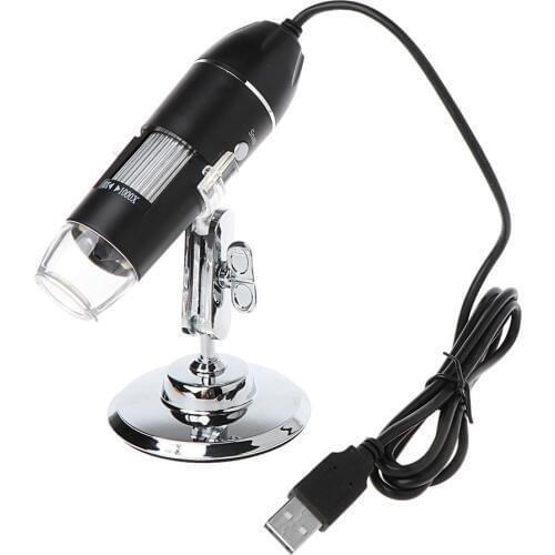 1000X Digital Microscope USB Endoscope 8LED Camera Microscopio Magnifier w stand