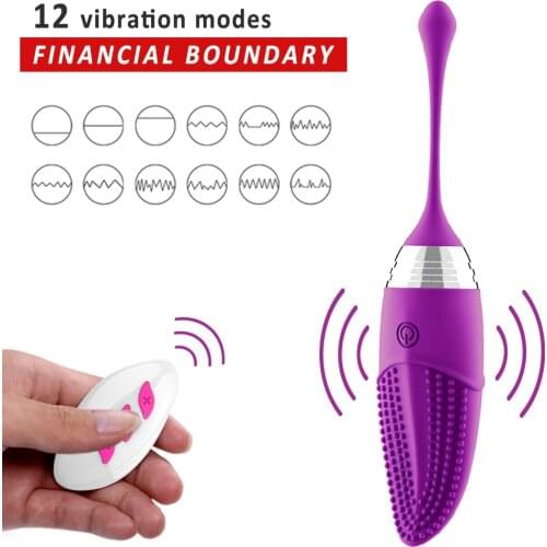 12 Vibration Modes Tongue Clit Vibrator Wireless Remote Control Love Egg Sex Toys For Women Vaginal Stimulator Rechargeable