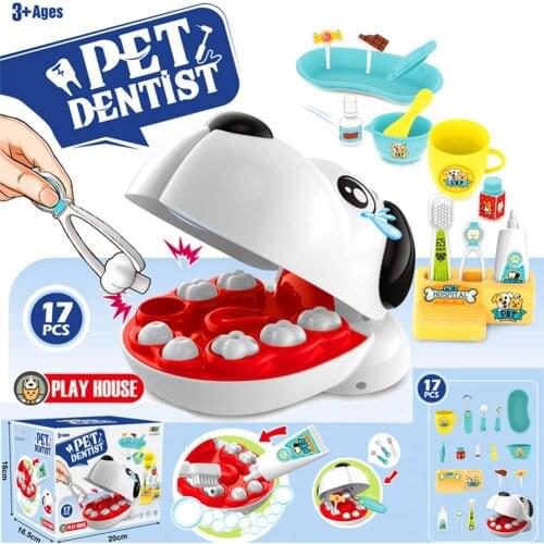 17pcs Childrens Doctor Play Set Children Dentist Doctor Nurse Play House Toys Set Simulation Roleplay Toy Christmas Gifts