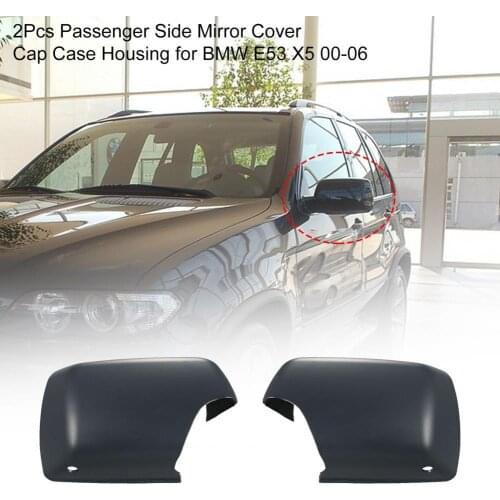 2Pcs Passenger Side Mirror Cover Cap Case Housing 51160007739 51168256322 51168266734 for BMW E53 X5 00-06 Tire Repair Tools