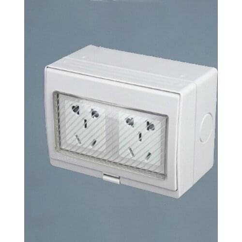 250V 10A IP55 Waterproof Industrial Dust-proof Socket AC Power Socket ,Electrical Weather Resistant Outdoor Outlet Grounded