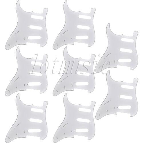 8Pcs Standard Pickguard 3Ply Left Handed Guitar Parts For Electric Strat ST Replacement