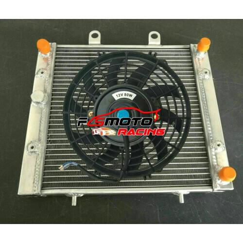 Aluminum Radiator +FAN For Polaris Sportsman 400 500 HO 570 4x4 EFI Hawkeye 400 04-17