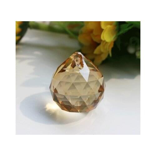 Free shipping 10pcs/lot 30mm champagne crystal beads Crystal lighting accessories Partition door curtain material