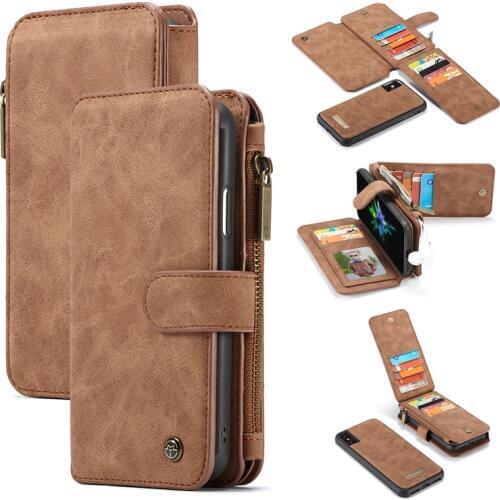 Wallet Phone Case For iPhone 6 X XR XS Max Case Multi-functionLeather Flip Cover For iPhone 11 Pro Max 8 7 6s Plus 5 5S SE Case