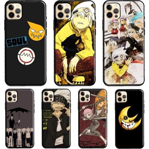 Anime Soul Eater Funda Case For iPhone X XR XS MAX 12 Mini 11 Pro Max 5S 6S 8 7 Plus SE 2020 Cover Shell