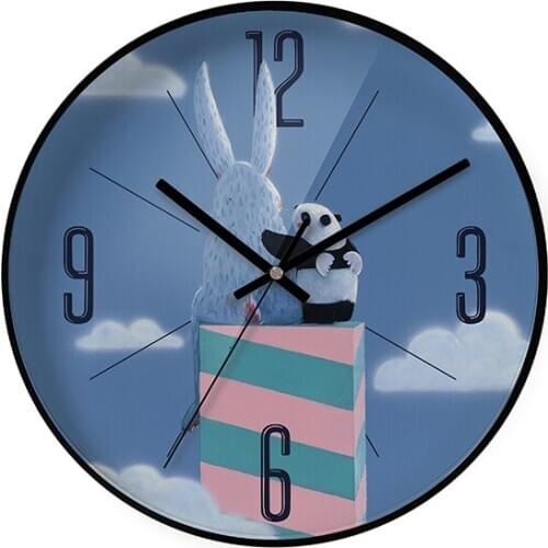 Simple Kids Cartoon Wall Clock Silent Digital Bedroom Creative Wall Clock Modern Quartz Duvar Saatleri Home Decoration ZB50WC