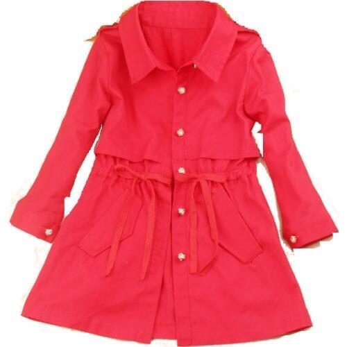 2019 Autumn Trench Coat For Girls Clothes Children Clothing Cotton Single-breasted Jacket Kids Clothes Windbreaker Girls 2-16Y
