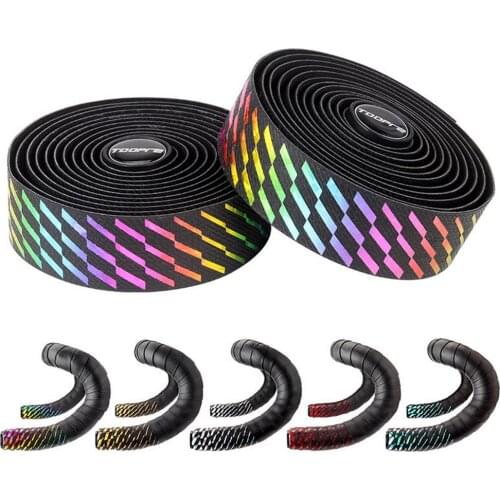 Elastic PU MTB Road Bike Handlebar Tape Non-Slip Bike Bar Tape Damping Bicycle Grip Tape Colorful Bicycle Handlebar Winding Strp