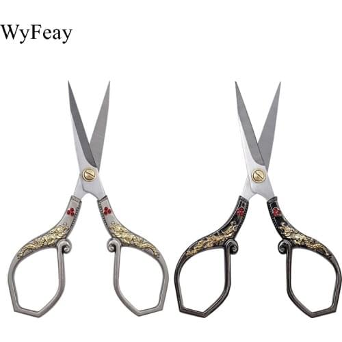 Zakka European Sewing Scissors Sewing Retro vintage scissors Embroidery Fabric Cutter Tailors Scissors Tool Needlework Shears