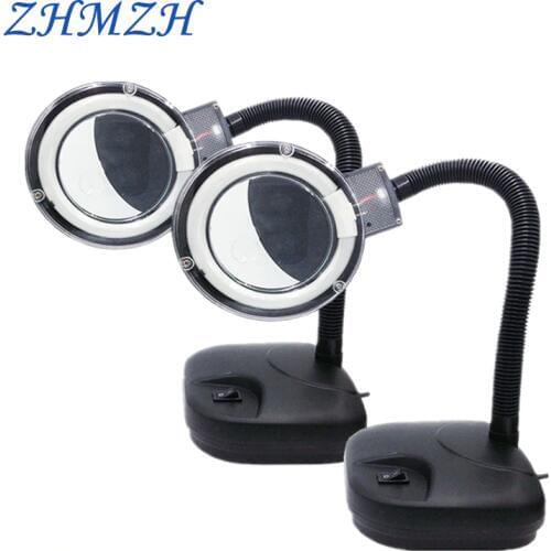 Fluorescent Desk Lamp 220V 5X 10X Magnifying Glass Lamp Dazor Light Ring Light Electronic Maintenance Lamp Reading Lamp Europlug