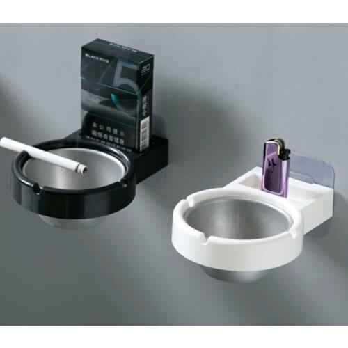 Toilet Creative Personality Trend Stainless Steel Non Perforated Wall Ashtray Can Hold Cigaret Tecute Gift Hot