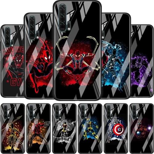 Marvel Cool Superhero Tempered Glass Cover For Honor 30 20 10 9X 8X Lite Pro Plus Phone Case Coque Shell