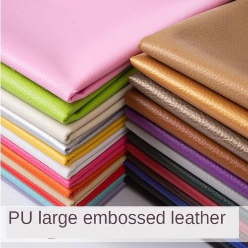 Leather Fabric PU Cushion Hard Soft Package Sofa Thickened Bag Sewing Faux Fur By The Meter Solid Color Brocade Black White Blue