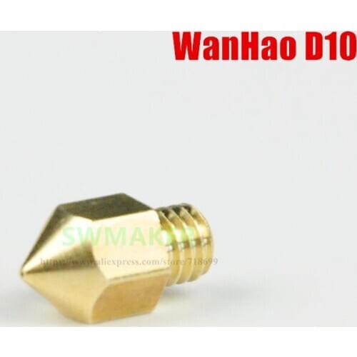 1pcs WANHAO Original D10 brass Nozzle 0.4mm 1.75mm 3D printer parts