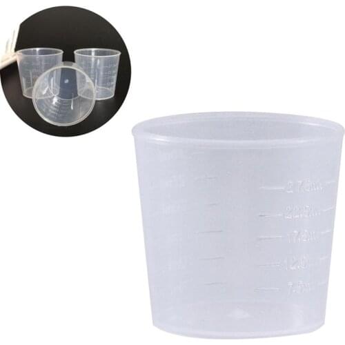 50pcs 30ml Plastic Graduated Cups Transparent Measuring Scale Cups Liquid Container For Paint Stain Mixing Resin Epoxy