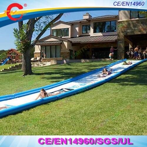 Customized funny outdoor playground inflatable Slip and Slide for kids, Longest Extreme City Inflatable Water play sheet