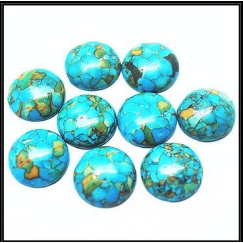 Nature blue howlite stone nice beads for fashion bracelet beads cabochon size 18mm,20mm coin shape