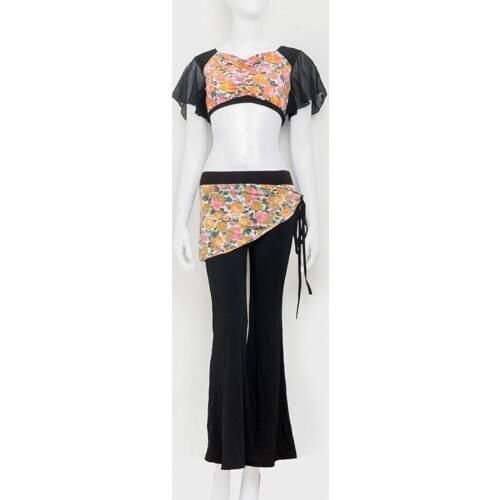 New Women Belly Dance costume Practice Clothing Indian Dance top pants Arab Dance Wear Bellydancing Training Costume wear 7409