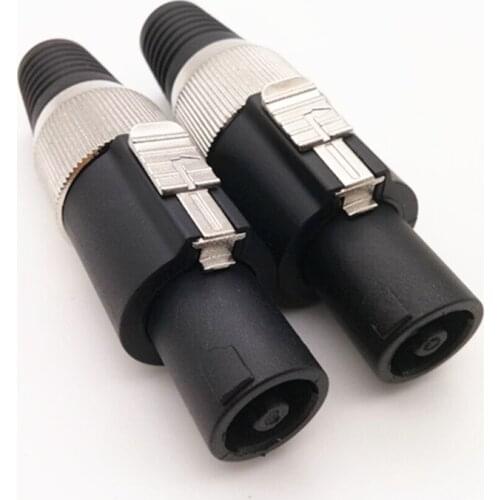 New good quality Metal shell Speaker Connector 4Pin Male Speaker 4 Pole Plug Male Professional audio power plug socket Connector