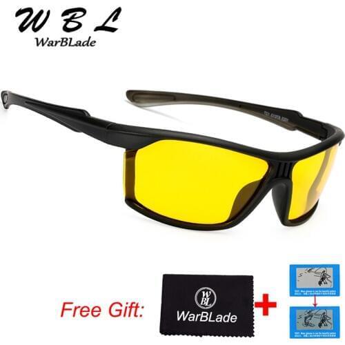 WarBLade High Quality Mens Polarized Night Driving Sunglasses Women Yellow Night Vision Driving Glasses Goggles Reduce