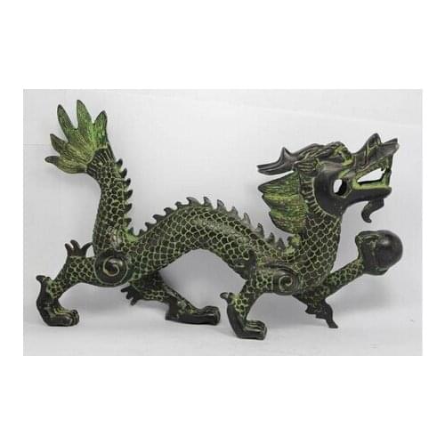 Wholesale Retro bronze factory outlets Large rare CHINESE HANDWORK DRAGON OLD wedding Brass Fine Arts Crafts decoration