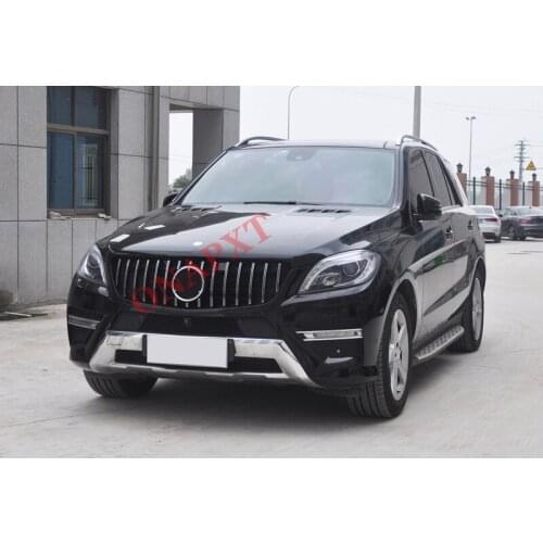 Plastic Front Bumper Grill Mesh Racing Middle Grill Center GT Diamond Vertical Bar 2006-2015 For Benz M-class ML W164 W166