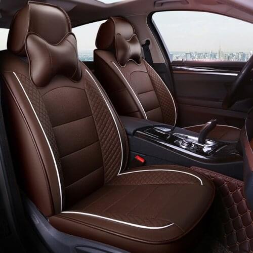Custom car seat cover only 2 pc front seat for Mitsubishi Outlander Pajero Sport Grandis ASX car stickers car decoration cover