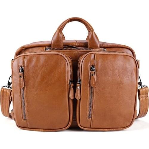 Large Genuine Leather Mochilas Backpack Bags Men Capacity High End Real Leather Leather Back Pack Backpack Men Business Travel