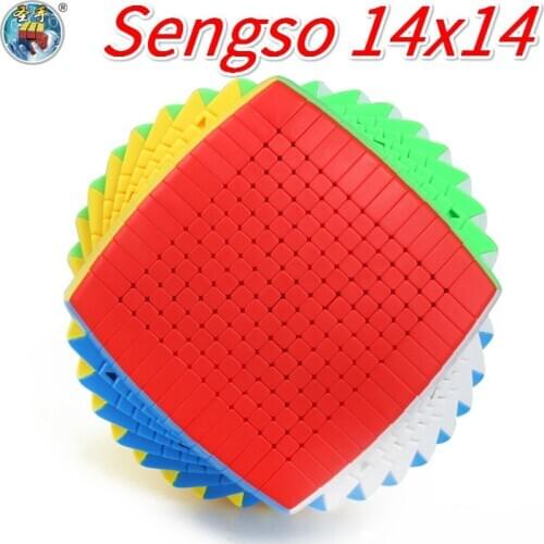 Shengshou Sengso Pillowed 14x14 14layer Cube Stickerless 100mm Magic Cube Puzzle 14x14 14Layer High Level Toys for Children