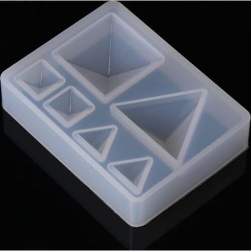 Silicone Mold DIY Geometric Triangle Mirror Craft Jewelry Making Decorative Cake A0KD