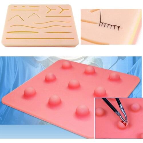 Silicone Suture Pad 3 Layer Skin Suture Practice Pad with Wound Simulated Skin Suture Module Reusable