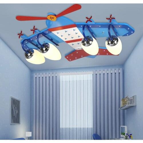 Aircraft Light Childrens Room Lamp bBoy Bedroom Led Eye Protection Creative Personality Cartoon Room Ceiling Lamp