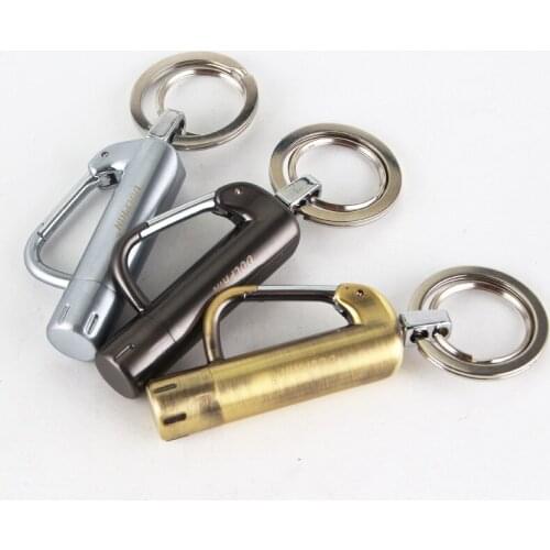 Creative Keychain Lighter Portable Pendant Metal Kerosene Windproof Lighter Custom Gift Smoke Accesoires Gadgets for Men Briquet