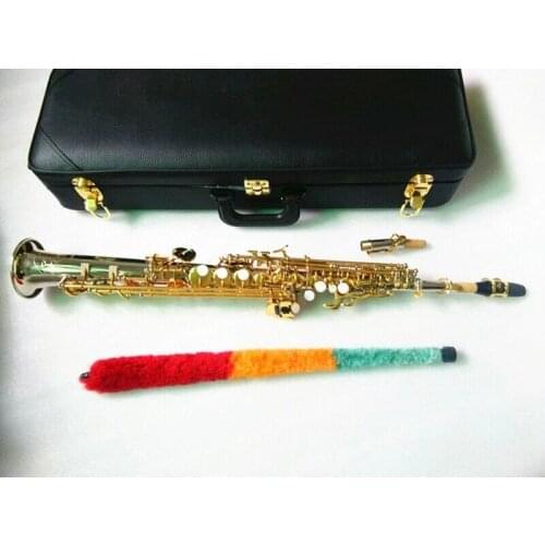 High quality brand new Soprano Saxophone W-037 Nickel Silver Straight B FIat Sax Musical Free Shipping With Case