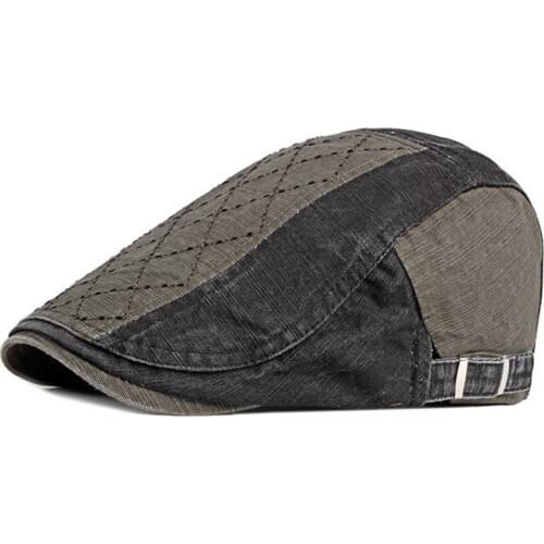 XdanqinX 2020 Summer New British Retro Snapback Cap Adult Men Cotton Berets Adjustable Size Vintage Splice Brand Hat Tongue Cap