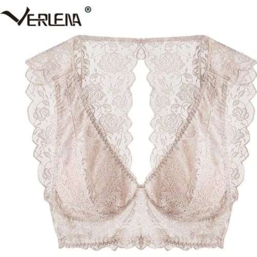 100% Natural Silk Wire Free Sexy Lingerie Summer Thin Underwear Comfortable Bra Tank Shape Sweet Lace Attached Tops 2021 Verlena