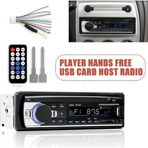 12 V Car bluetooth FM Stereo Radio Player 1 DIN In Dash Handsfree SD/USB AUX Interface Support MP3/WMA/APE Audio Format