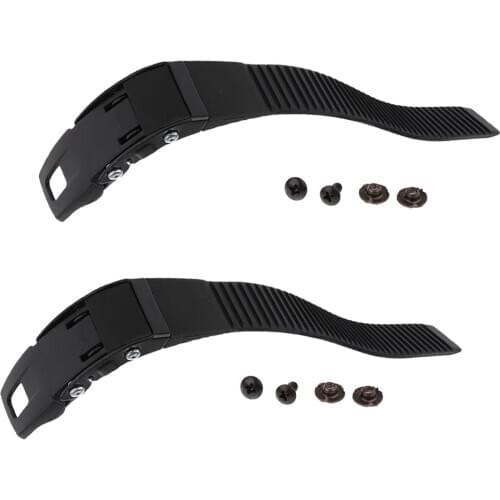 2 Pcs Skating Strap With Screws and Nuts Inline Roller Replacement Black