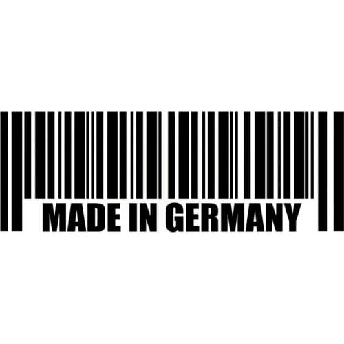 20cm*7cm MADE IN GERMANY Bar Code Creative Vinyl Decal Car Sticker Black/Silver S6-3787