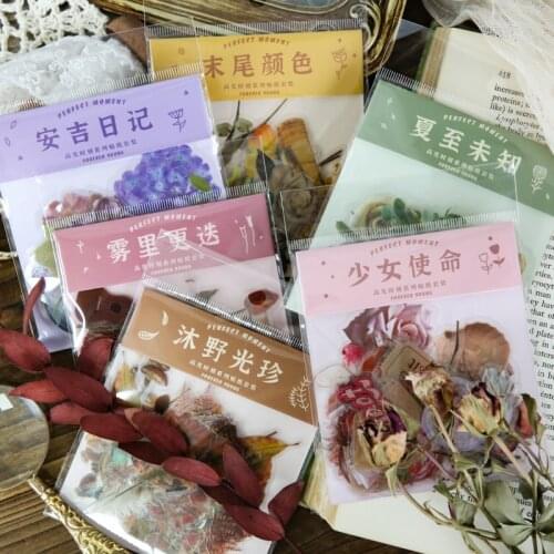 40pcs/pack Vintage Season Plants PET stickers package DIY diary Journal decoration label sticker album scrapbooking