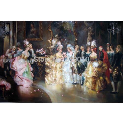 Free shipping classical court figure prints painting Royalty decoration picture classical figure oil painting printed on canvas