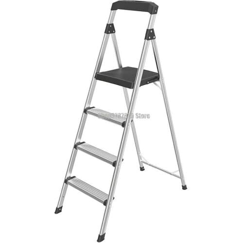 Household Aluminum Alloy Thickened Miter Ladder Indoor Multi-function Light Stairs 345 Step Folding Ladder