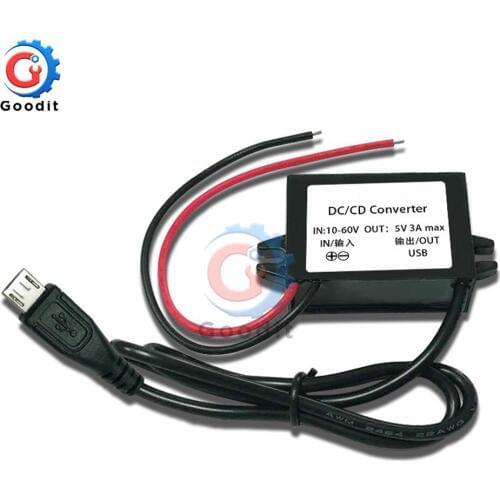 DC-DC DC 12V/24V/36V/48V to 5V Step Down Power Supply Buck Converter Module Micro USB Female USB for Car Power Converter