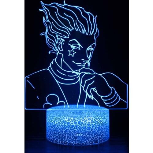 Kids Night Light Gift Led Touch Sensor Colorful Bedroom Nightlight Anime Hunter X Hunter Decor Light Cool 3d Lamp Hisoka Gadgets