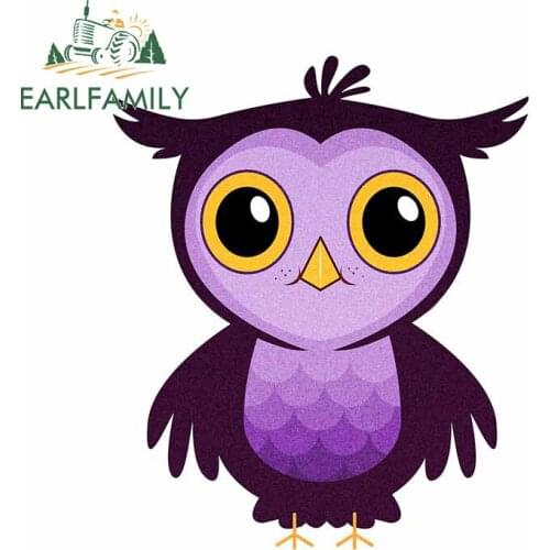 EARLFAMILY 13cm x 11.8cm Cute Car Styling for Little Owl Car Sticker Personality Waterproof Decal Windows Windshield Decoration